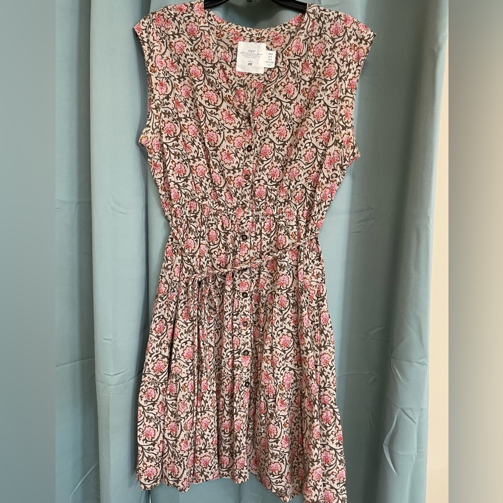 H&M sleeveless V-neck midi dress size 12